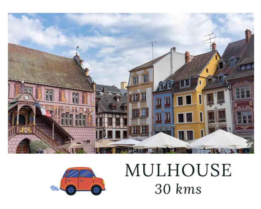 ロウファッハLa Sorciere In A Typical Alsatian Houseアパートメント エクステリア 写真